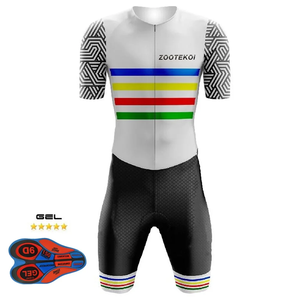 

Zootekoi 2020 Heren Fietsen Schaatspak Triathlon Speedsuit Trisuit Korte Mouw Speedsuit Maillot Ciclismo Running Kleding Men