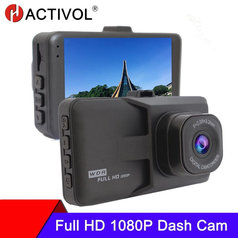 3-дюймовый Автомобильный видеорегистратор FHD 1080P с циклической записью ночным