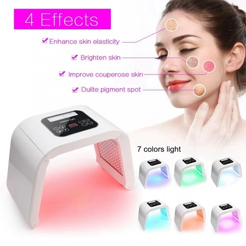 NEW Professional Photon PDT Led Light Facial Mask Machine 7 Colors Acne Treatment Face Whitening Skin Rejuvenation Light Therapy