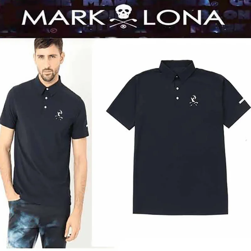 

New 2021 Men's MarkLona Fashion Golf Short Sleeve Quick-Dry Sports Polo-Shirt