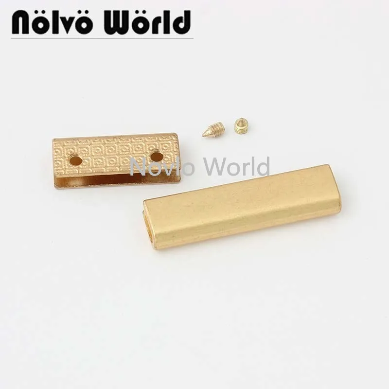 

10-50 pieces 4 size 20mm 25mm 33mm 38mm Satin gold color tassel cap clasp bag strap end screw clips connector Bag hanger