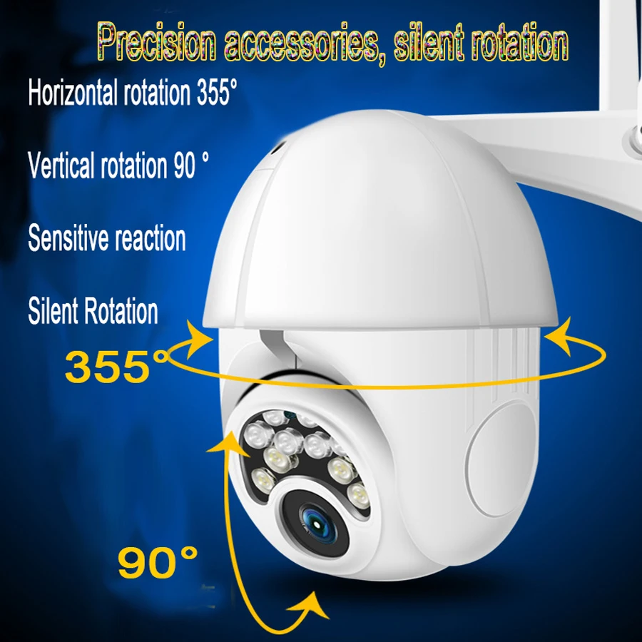 Камера видеонаблюдения HD 1080P 10 шт. светодиодная PTZ IP камера Wi Fi купольная