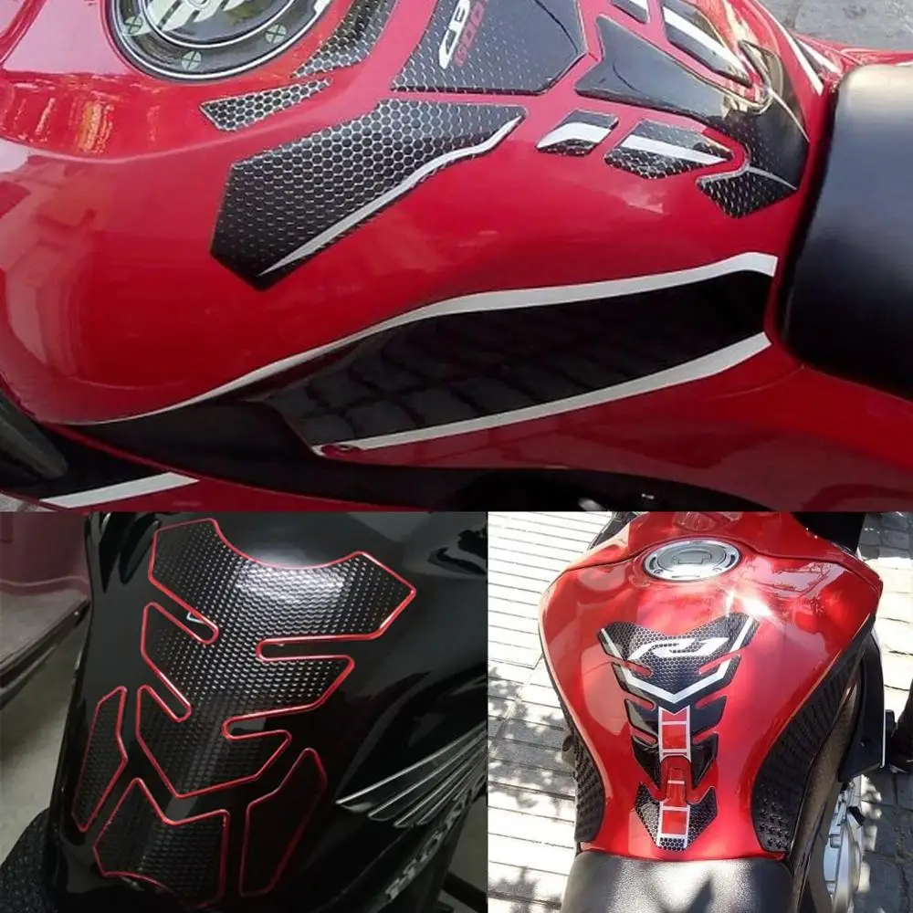 

2Pc 3D Motorcycle Fuel Oil Tank Pad Decal Protector Cover Sticker PVC Anti-collision Anti-scratch Waterproof Decal Motor Styling
