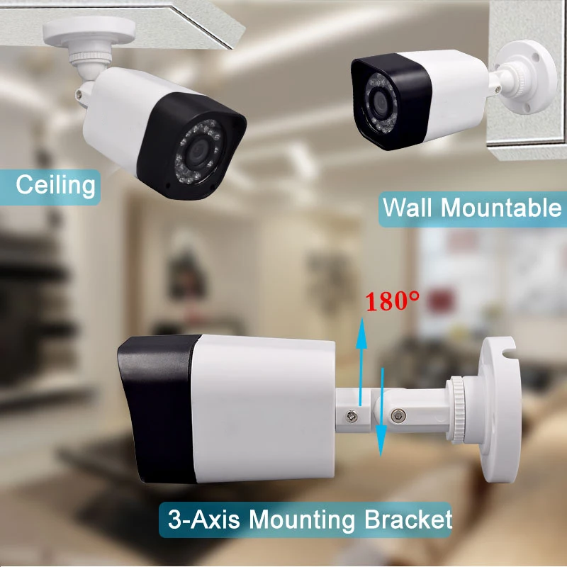 8CH комплект видеонаблюдения 720P CCTV система 1.0MP ИК ночного видения Крытый Открытый AHD камера водонепроницаемая наружная аналоговая камера