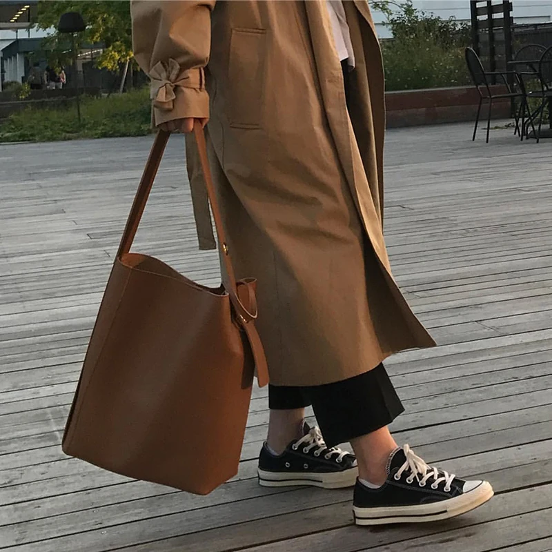 

Fashion 2020 Pu Leather Bag Women's Handbags Large Capacity Designer Casual Ladies Tote Female Bucket New Women Shoulder Bags