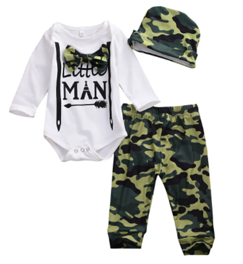 3 шт. детский брючный комбинезон с длинным рукавом и круглым вырезом|Комплекты