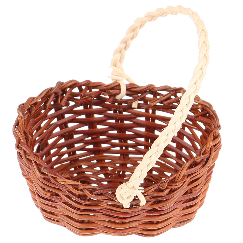 

1:12 Mini Bottle Bread Basket Simulation Furniture Model Toys For 1/12 Dollhouse Accessories
