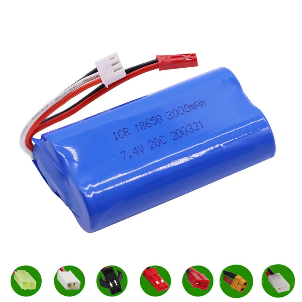 Аккумулятор lipo 7 4 в 3000 мАч 2S 18650 для Udi U12A Syma S033g Q1 H100 H101 H102 H103 FT009 детали