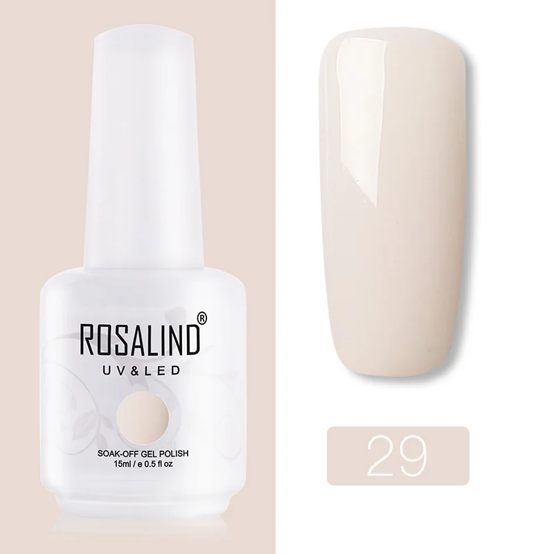 RH29 ROSALIND Гель-лак гибридные лаки для ногтей Маникюр УФ светодиодный полуперманентный гель для ногтей впитывающий Гель-лак базовое верхнее покрытие 15 мл цвет - Цвет: RH29