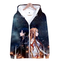 sword art online sao 3d hoodies men women harajuku streetwear hoodie sweatshirt zipper anime fans jacket clothes sudadera