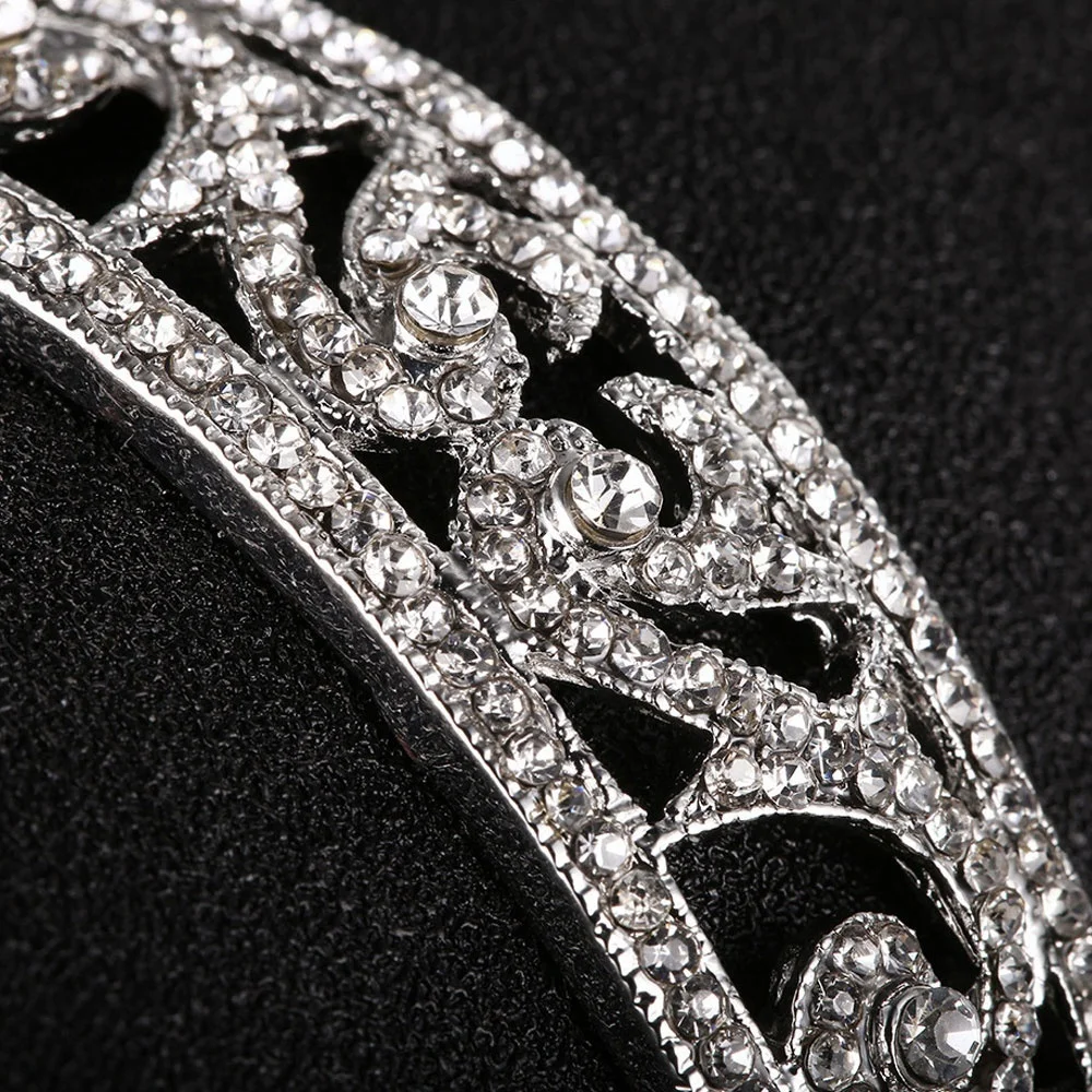 HAPPTYL 1 шт Свадебные ювелирные изделия имитация стразы без стрейч браслет серебро |