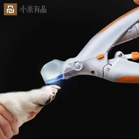 professional pet dog nail clipper grinder cutter stainless steel scissors with led light cat nail clippers from xiaomi youpin