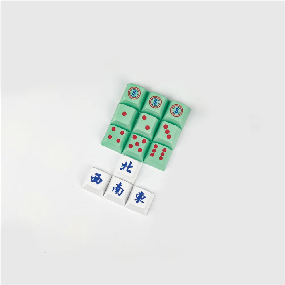 Pbt keycaps cereja perfil específico mahjong keycap