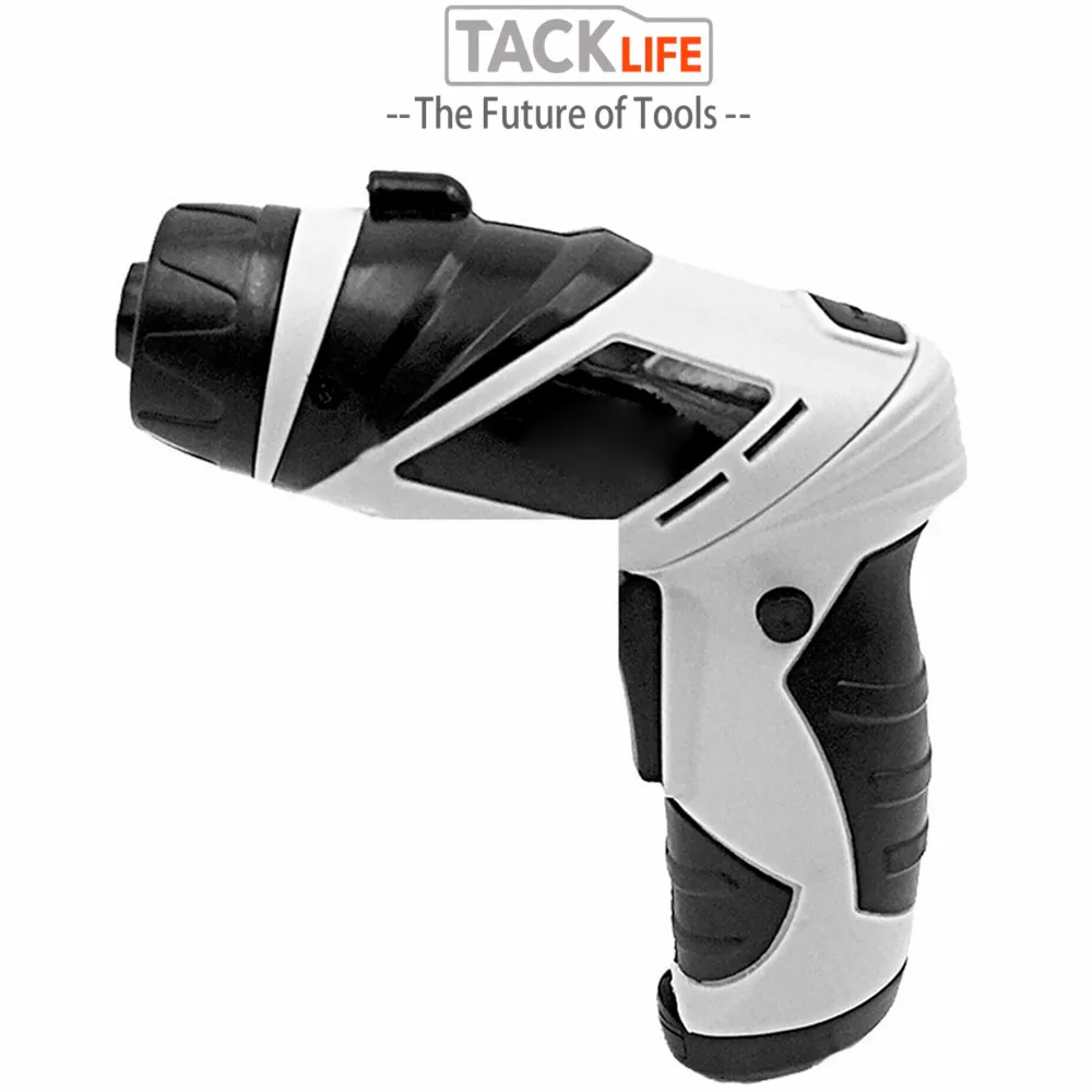 

TACKLIFE 45pcs/Set Cordless Electric Screwdriver Household Rechargeable Battery Screwdriver with Twistable Handle with LED Torch