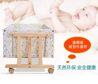 baby cradle rocking chair wooden portable newborn cradle bassinet bed sleeping basket silla mesedora kids bed bk50yy
