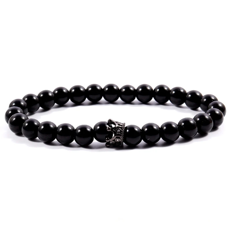 Новинка классический мужской браслет ручной работы из искусственного камня