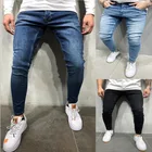 Обтягивающие джинсы на молнии Для мужчин, узкие джинсы деним штаны для маленькой девочки узкие джинсовые брюки размера плюс штаны Для мужчин узкие рваные джинсы в стиле пэчворк в уличном стиле