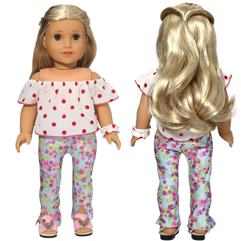

17" Baby Doll Clothes Strap Shirt Tight Pants 18inch American Og Girl Doll Toys Wears
