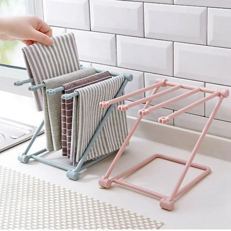 

Washing Towel Rag Drainer Holder Kitchen Sink Folding Storage Rack Hanging