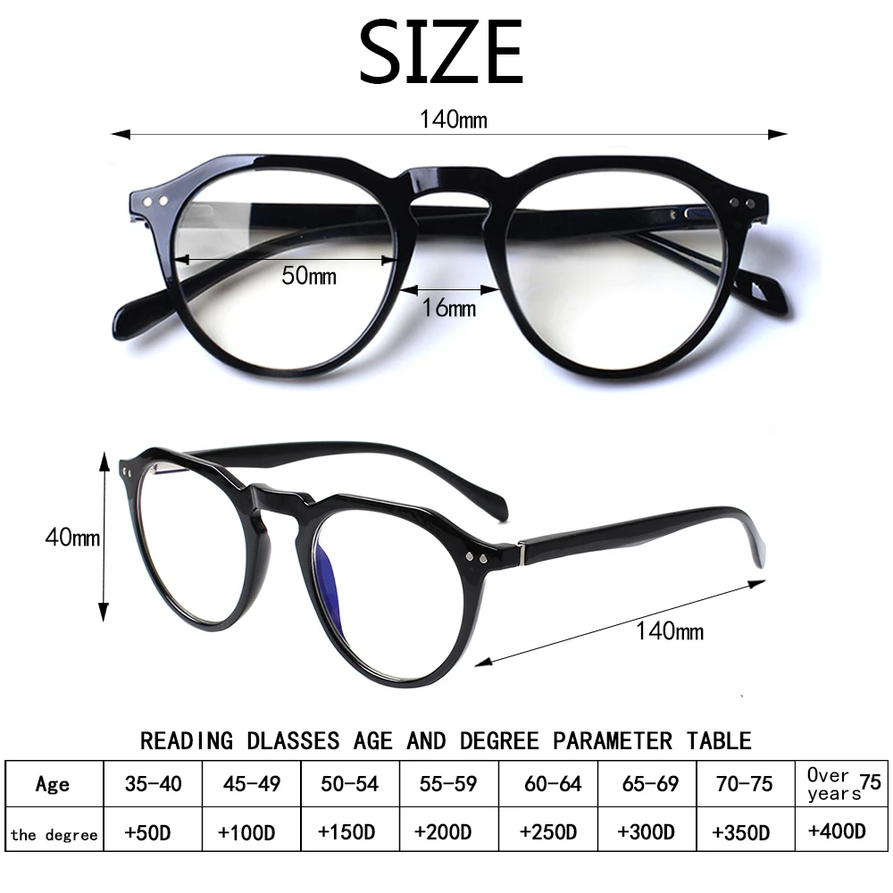 CLASAGA очки для чтения синего света +2.0+2.5+3.0