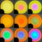 Радужный закат, лампа, проектор светильник, s Sunsets, проекционная лампа, спальня, атмосферсветильник свет, солнце, светодиодная настольная лампа с USB, Настенный декор