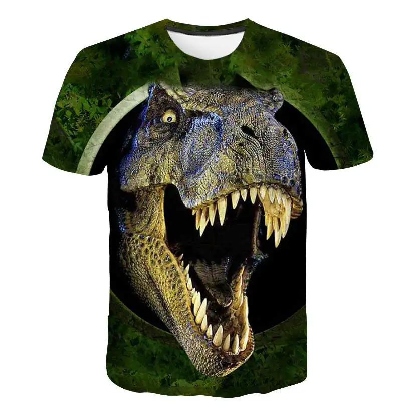 

Cartoon Dinosaur tee shirt Printed internet T shirt Boy/Girl dino Tshirt funny Harajuku Tops Jurassic offline park Kids t-shirt
