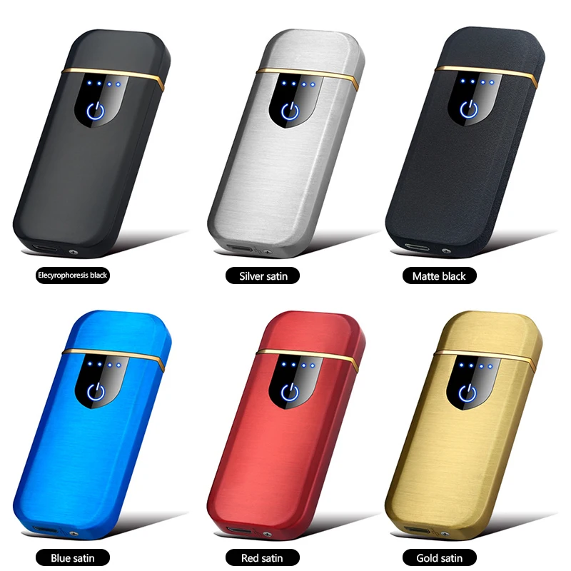 Сенсорная Индукционная зажигалка с USB зарядкой портативная ветрозащитная