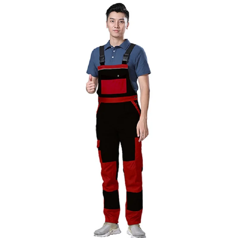 

Plus size Men Bib Working Overalls Male Work Wear uniforms Fashion Tooling Overalls Worker Repairman Strap Jumpsuits