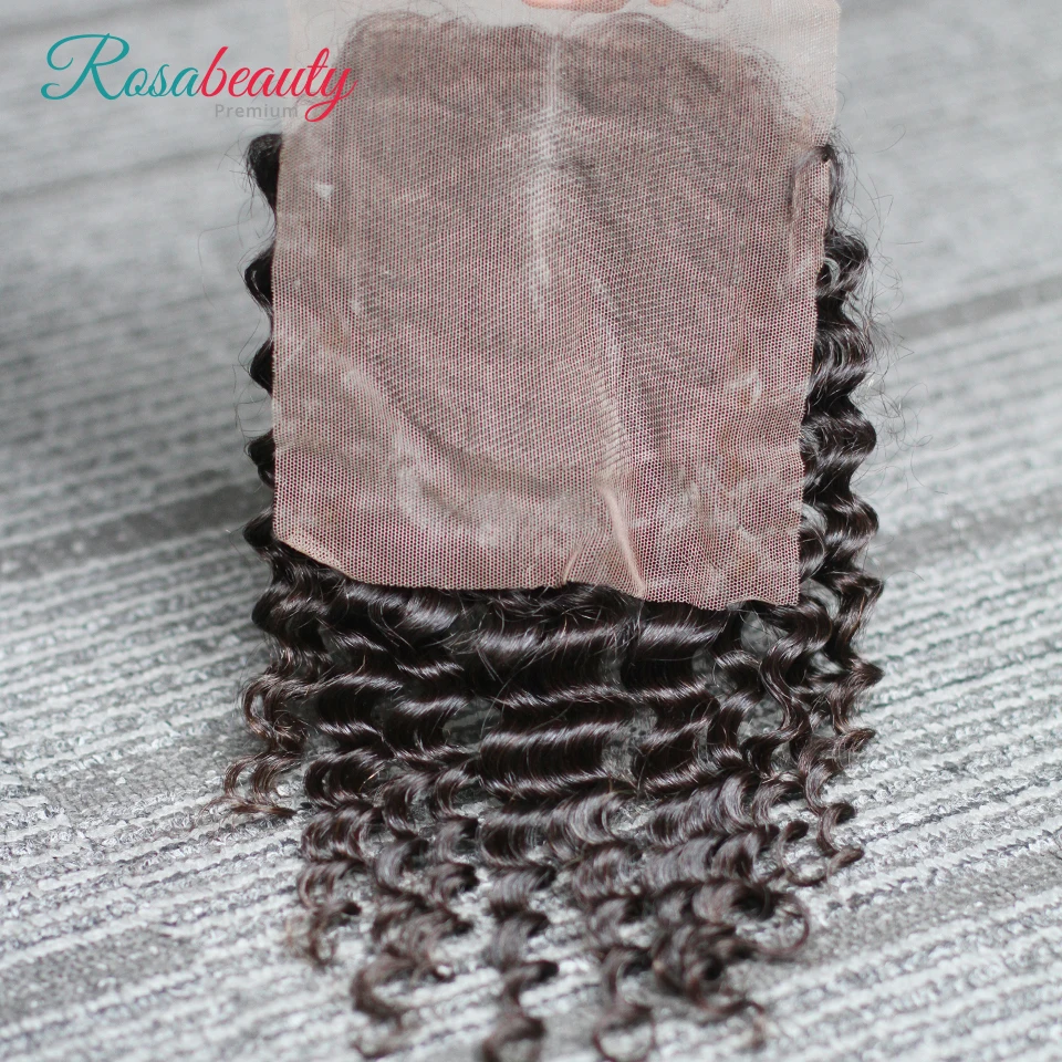 Rosa beauty, 8-28 дюймов, натуральный цвет, перуанские девственные кудрявые волосы, ткет 3 4 пряди с закрытием, необработанные человеческие волосы