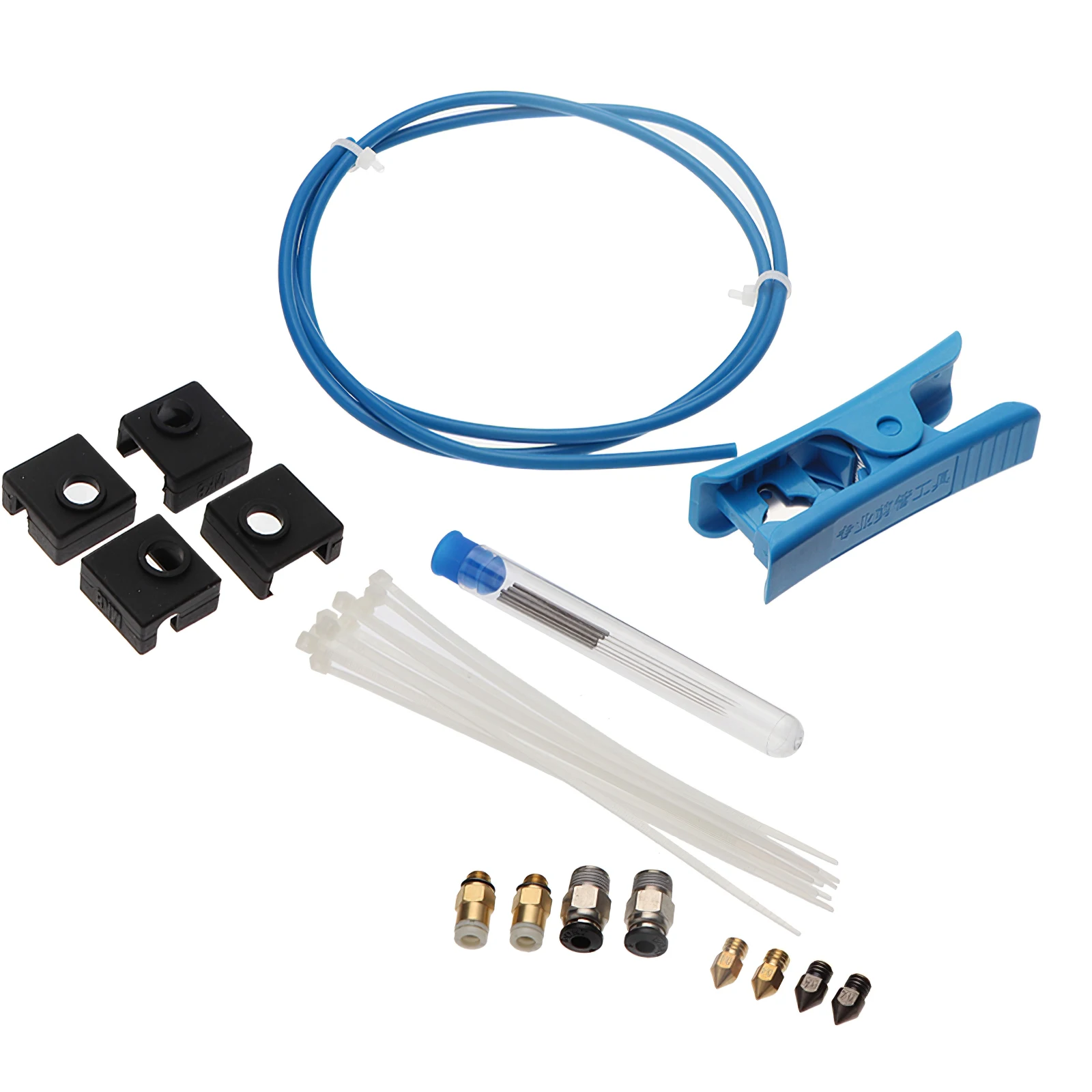 

Профессиональный экструдер MK8, Горячий Конец в сборе, экструдер, Hotend Kit с PTEE трубкой, резак, силиконовая крышка для 3D-принтера