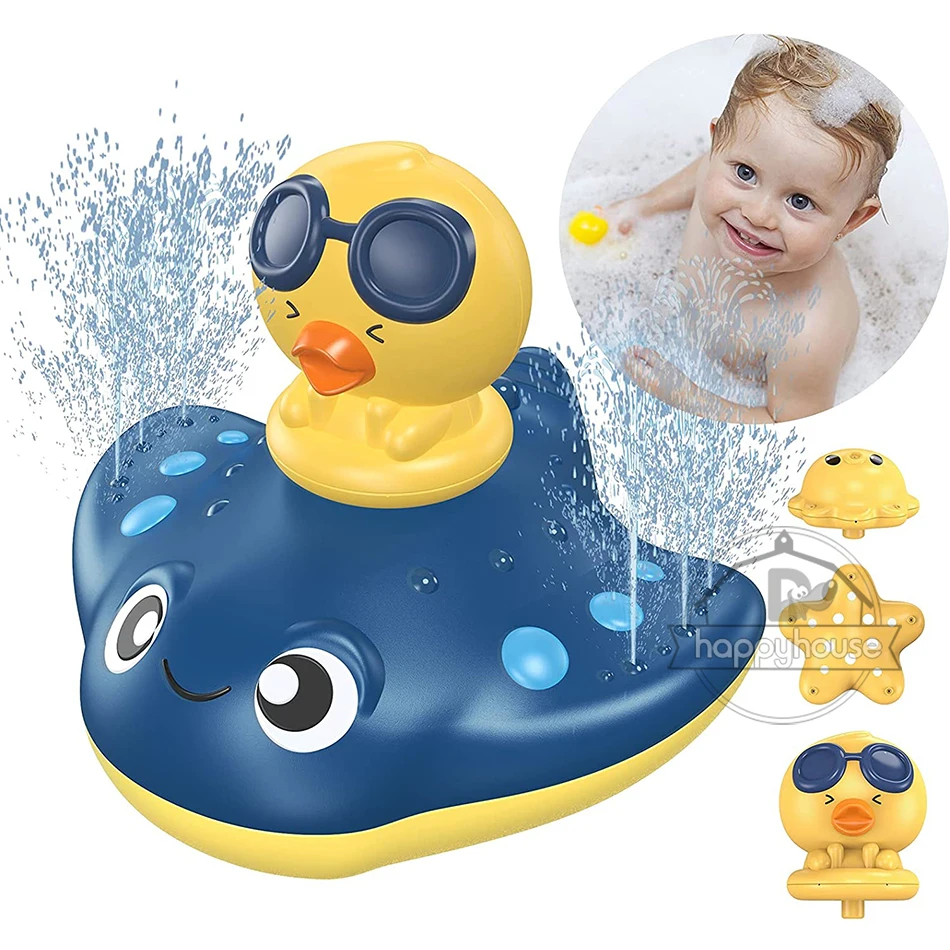 

Baby Bath Toys Spray Water Shower Swim Pool Bathing Toys for kids Spinning Boat with Toy Lions Bathtub Toys for Toddlers Kids