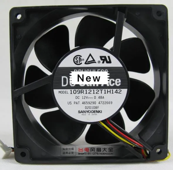 

For SANYO 109R1212T1H142 DC 12V 0.48A 60x60x25mm Server Cooling Fan