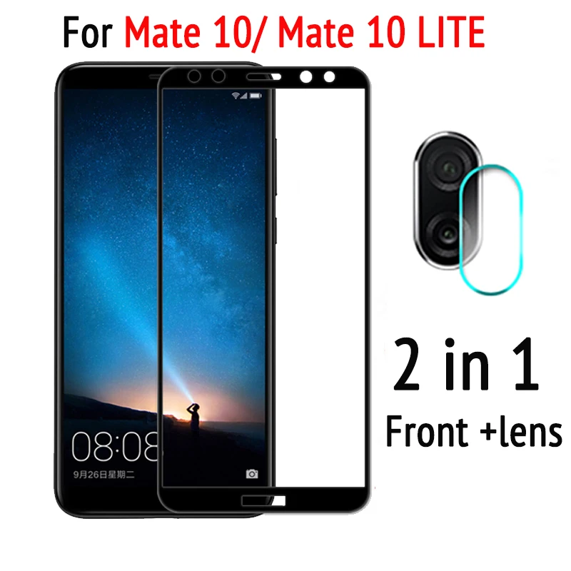 2 в 1 Mate10Lite закаленное стекло для Huawei Mate 10 Lite защитное на Mate10 защита экрана Mate10lite lite