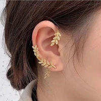 rakol 1 single elegant removable flower olive branch cubic zirconia earrings for women girl fashion leaf party jewelry
