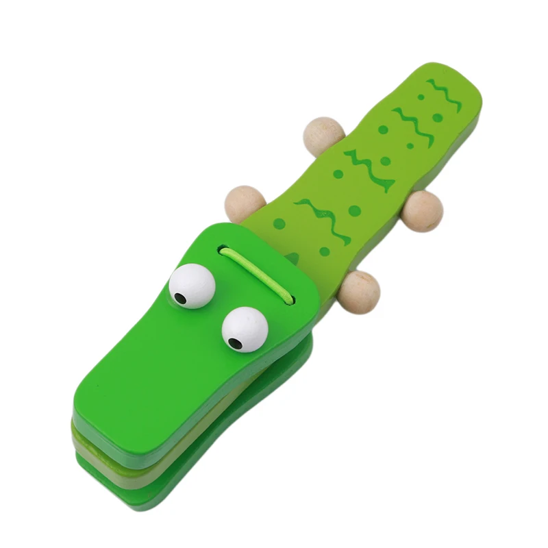 

Cartoon Castanets Lovely Kids Child Baby Wooden Castanet Clapper Handle Musical Instrument Toy Preschool Early Educational Toys