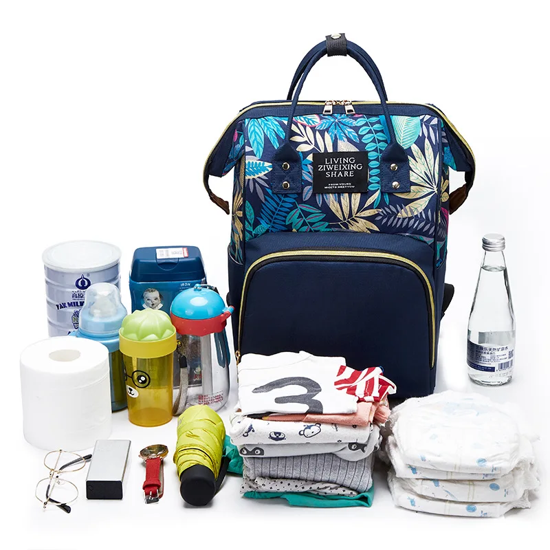 Bolsa de pa&ntilde;ales multifuncional para mam&aacute;s, mochila de viaje de gran capacidad, bolso de lactancia-2