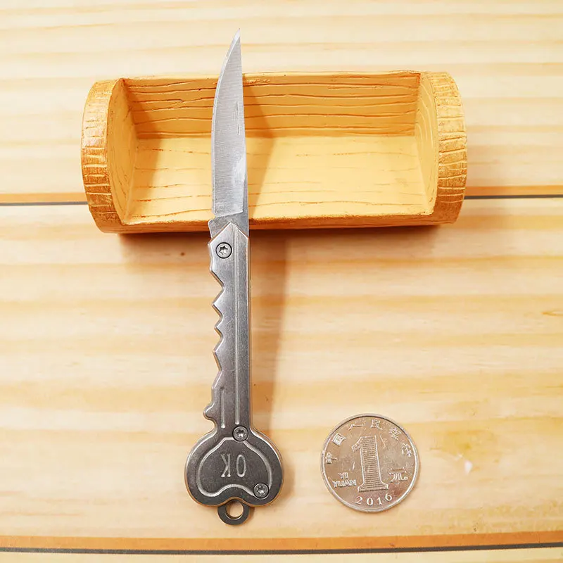 Мини-нож для кемпинга с кольцом ключей складной нож лезвием портативный охоты