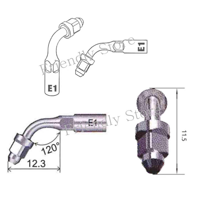 3 шт. стоматологическое оборудование E1 эндонтический наконечник для EMS и Woodpecker