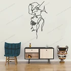 Пара линий рисунок искусства стены стикер для домашнего декора гостиной модные наклейки на стены валентинки Съемные Фрески Wallpoof CX1565