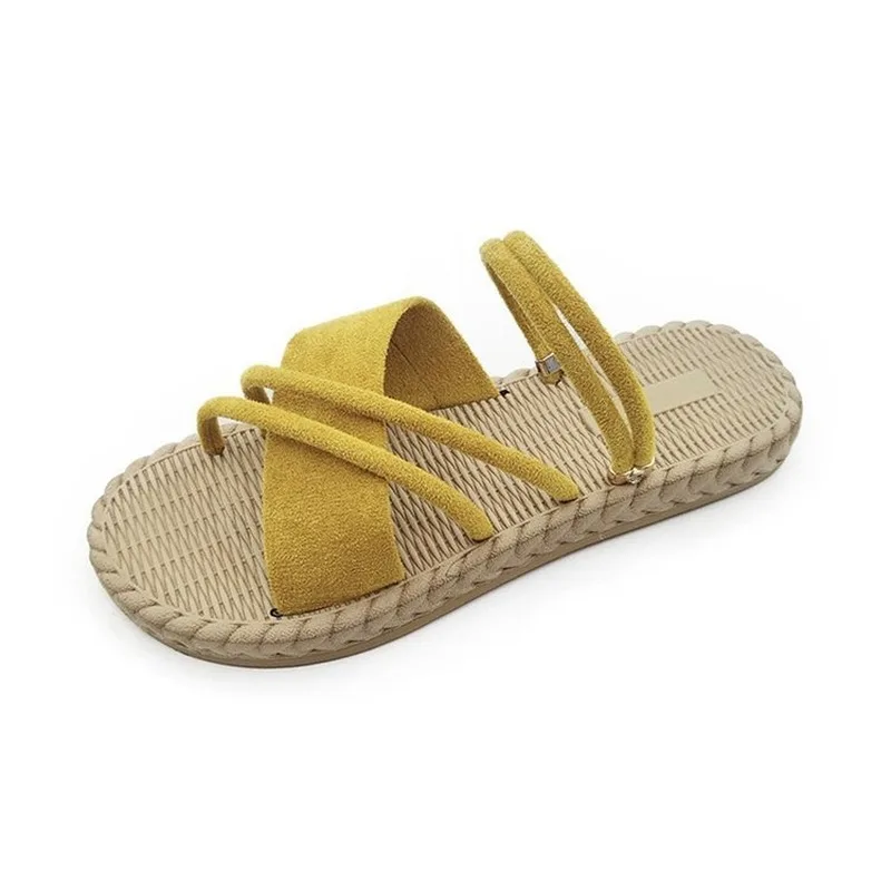 

Flat Sandals Women 2020 New Wild Beach Shoes Women's Shoes Two Ways To Wear Sandals and Flip Flop