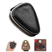functional guitar pick holder pu plectrum case with self adhesive sticker guitar pick storage boxes for 6 pieces guitar picks