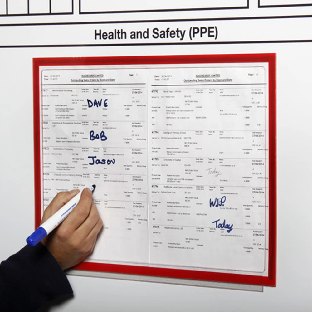 Магнитная рамка для документов Прозрачная ПВХ размером A4 фотографий и надписей