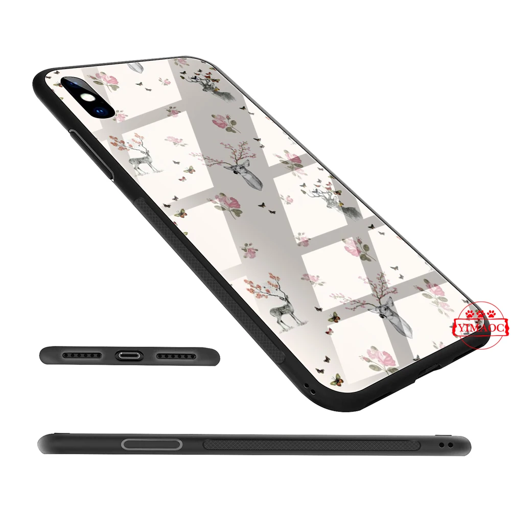 Beautiful Christmas Socks Deer Glass Case for Xiaomi 8 Lite 9 A1 A2 5X 6X F1 Redmi 4X 6A Note 5 6 7 Pro |