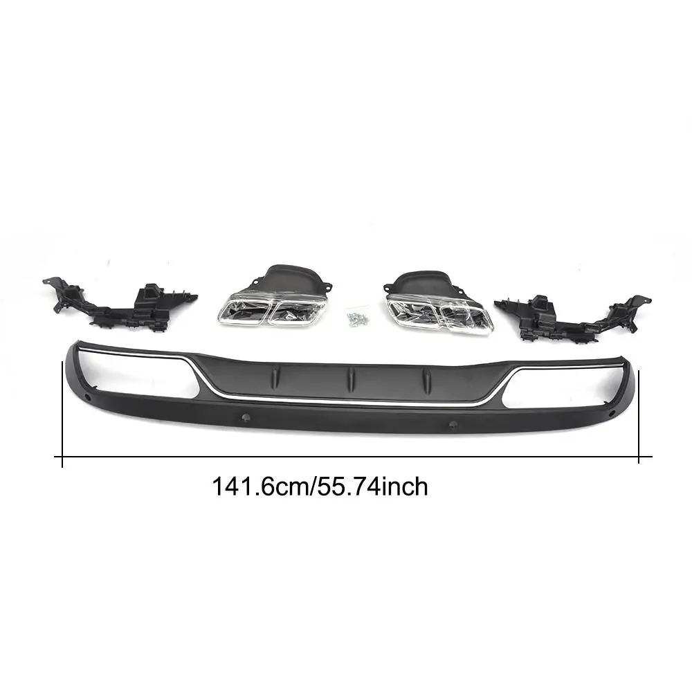 PP Автомобильный задний бампер диффузор для Mercedes Benz C Class W205 C200 C250 Sedan 4D 2015-2017 не