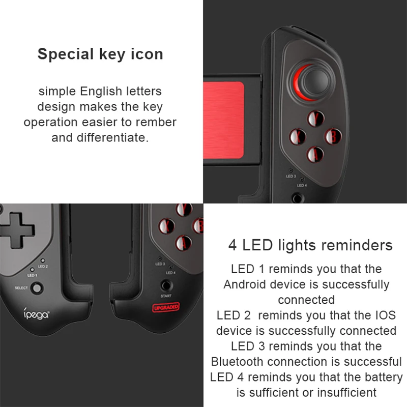 Беспроводной игровой контроллер IPEGA удаленный геймпад джойстик для устройств iOS