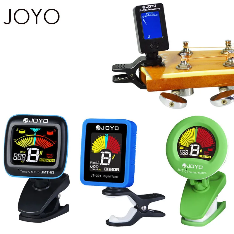 JOYO Mini Digital LCD Clip on Tuner for Guitar Bass Violin Ukulele Guitarra Part Accessories 360Degree Rotatable Sensitive | Спорт и