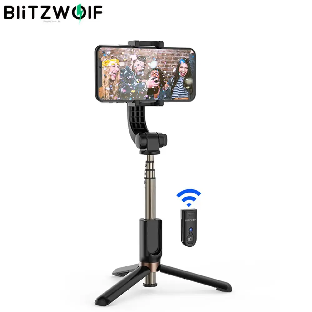 Шарнирный стабилизатор BlitzWolf одноосевой шарнирный с bluetooth и дистанционным