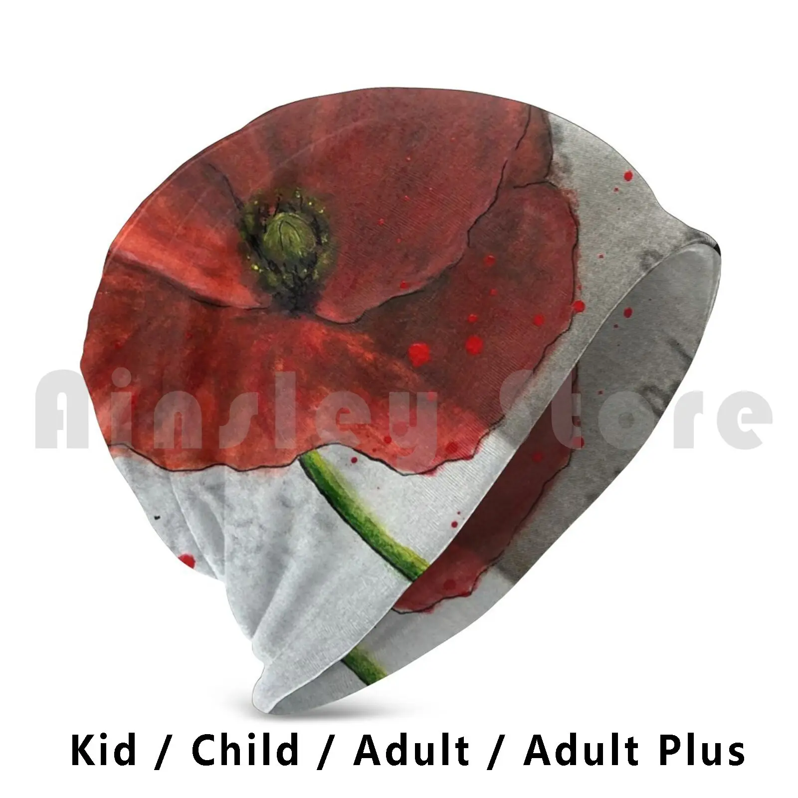 

Buen Camino Beanies Pullover Cap Comfortable Compostela Poppy Flower Path