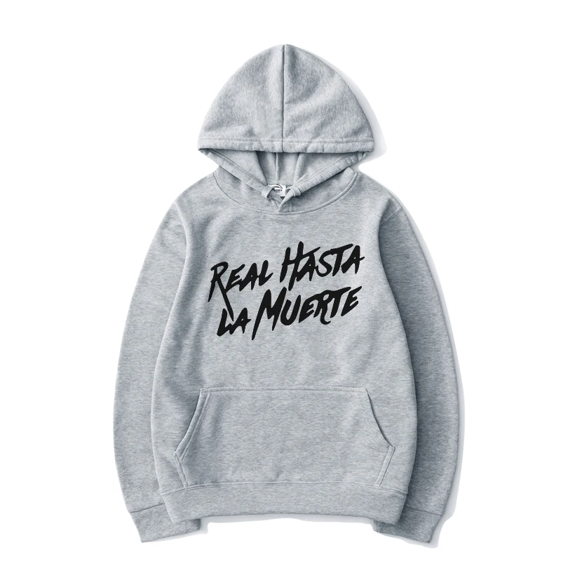 

2020 Harajuku Fashion Hoodies Real Hasta La Muerte Printed Men/Women Hooded Sweatshirt Trendy Hip Hop Streetwear Hoodie pullover
