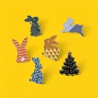 Зеленая и оранжевая эмалированная заколка в горошек с кроликом, Женская милая заколка в виде кролика с животными, заколка на лацкан, ювелирное изделие, подарок, Прямая поставка